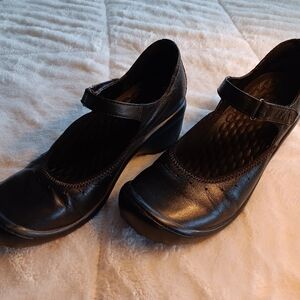 Black Leather Mary Jane Shoes